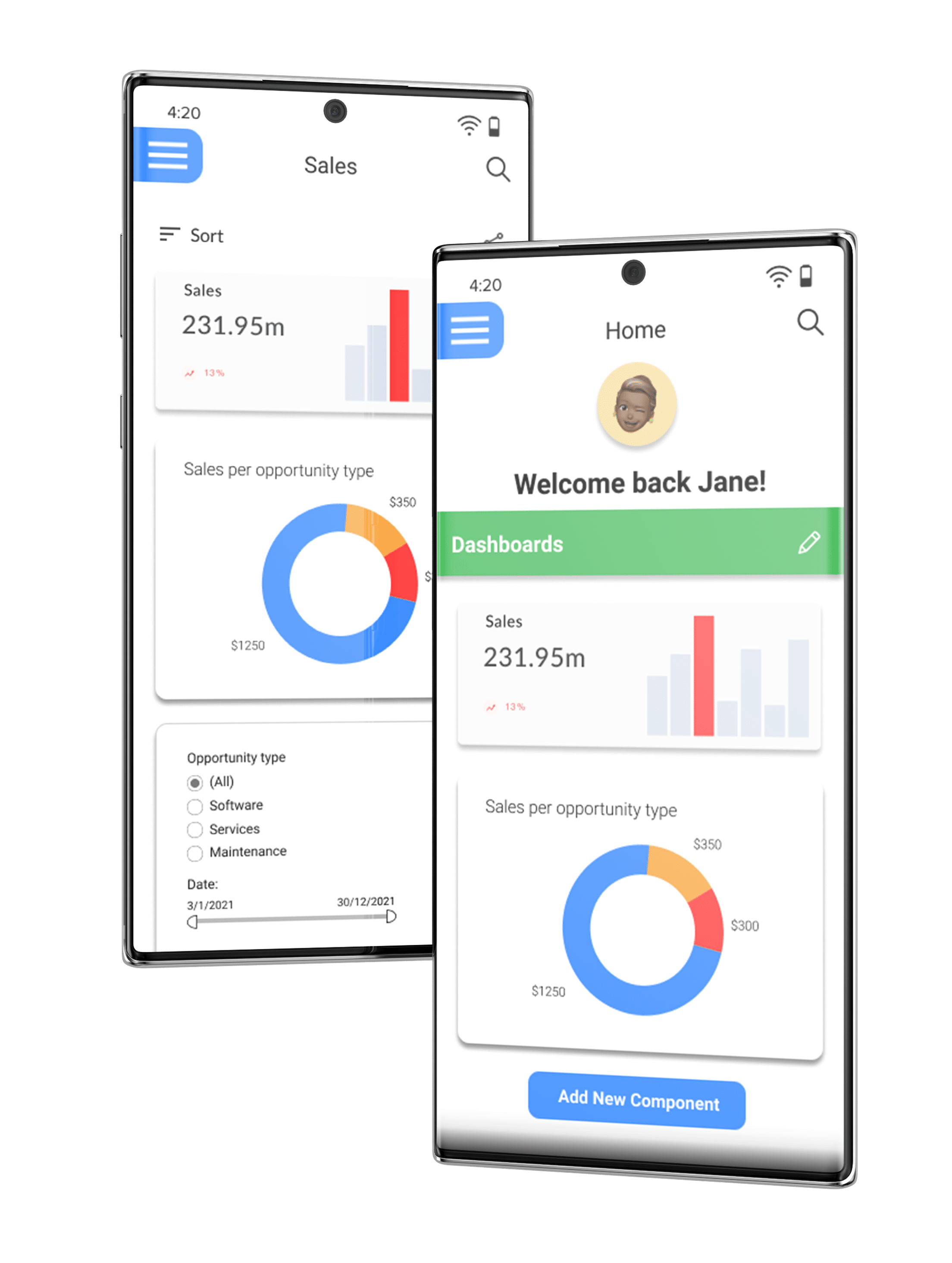 CRM Apps dashboard